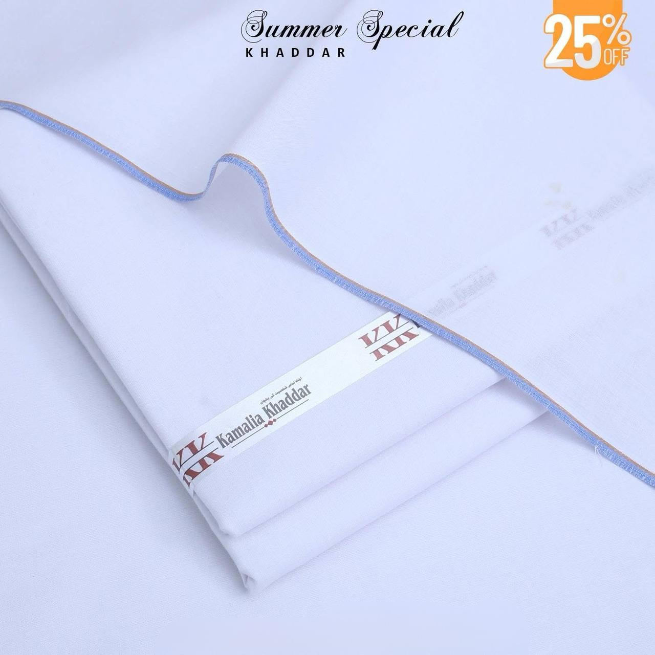 Special Kamalia Khaddar Summer Collection (White)