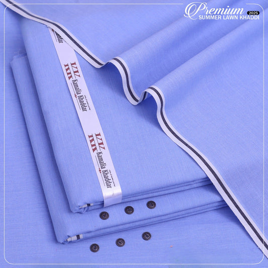 Special Kamalia Khaddar Summer Collection (Skay Blue)